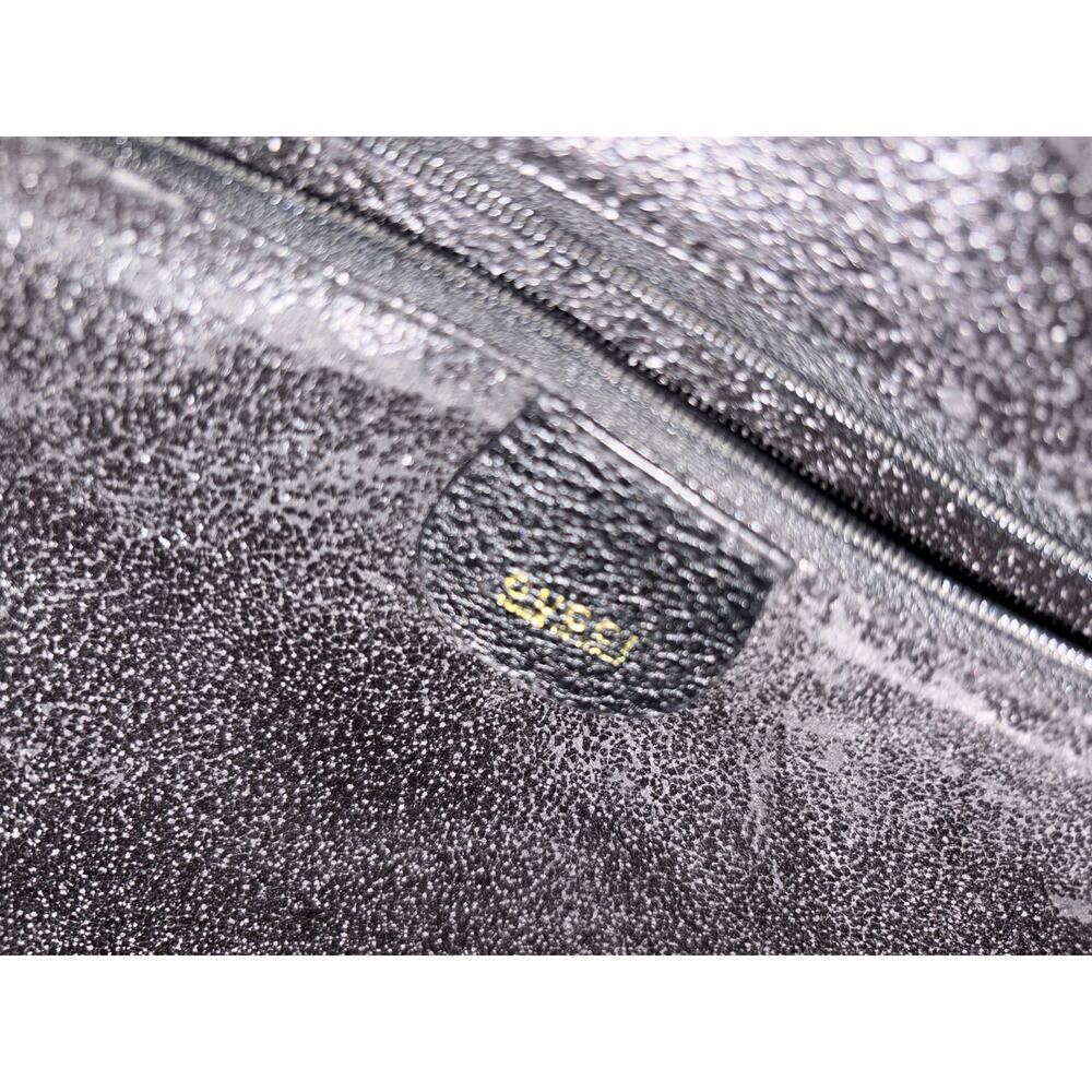 Gucci Vintage Gucci Black Leather Diana Bamboo Tote Bag Black - Picture 9 of 11